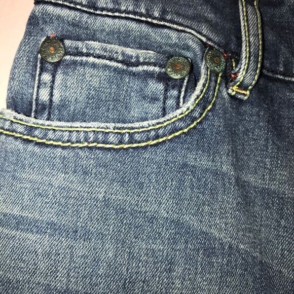 Free people dark wash long denim high low skirt - Picture 4 of 12